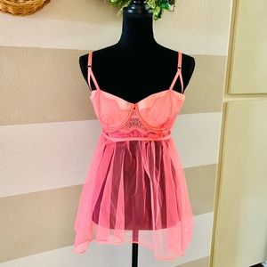 Victoria’s Secret pink sheer babydoll 36D